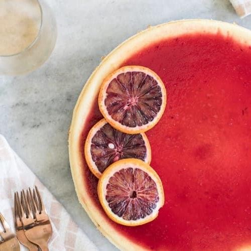 Blood Orange Liqueur Cheesecake Shots