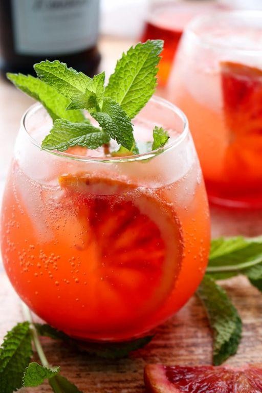 Blood Orange Liqueur Spritz