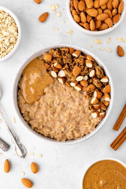 Blood Sugar Stabilizing Oatmeal with Almond Butter