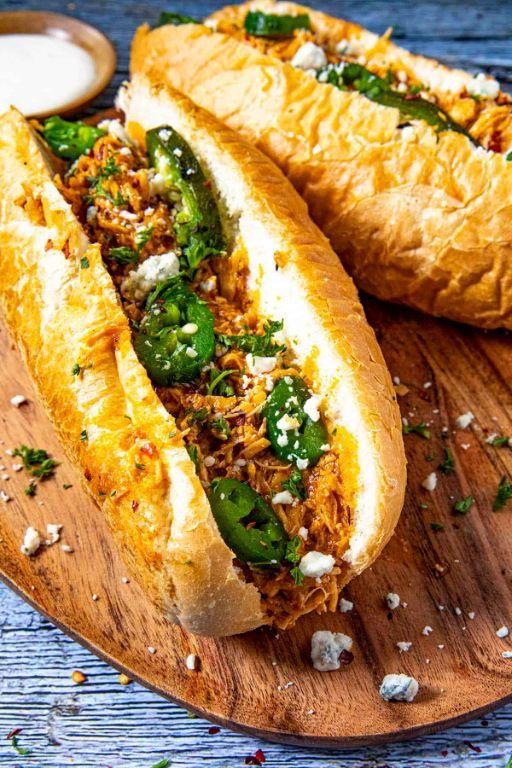Blue Cheese Shredded Chicken Sandwich