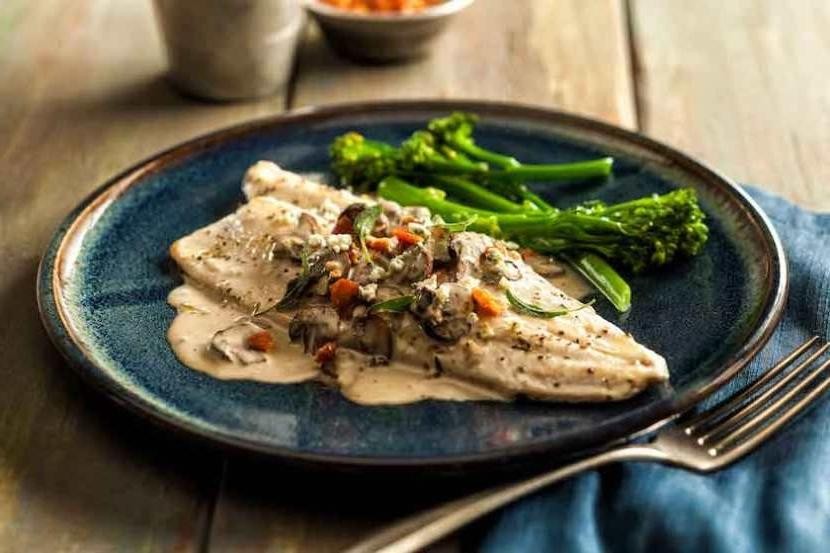 Blue Cheese and Walnut Stuffed Rainbow Trout