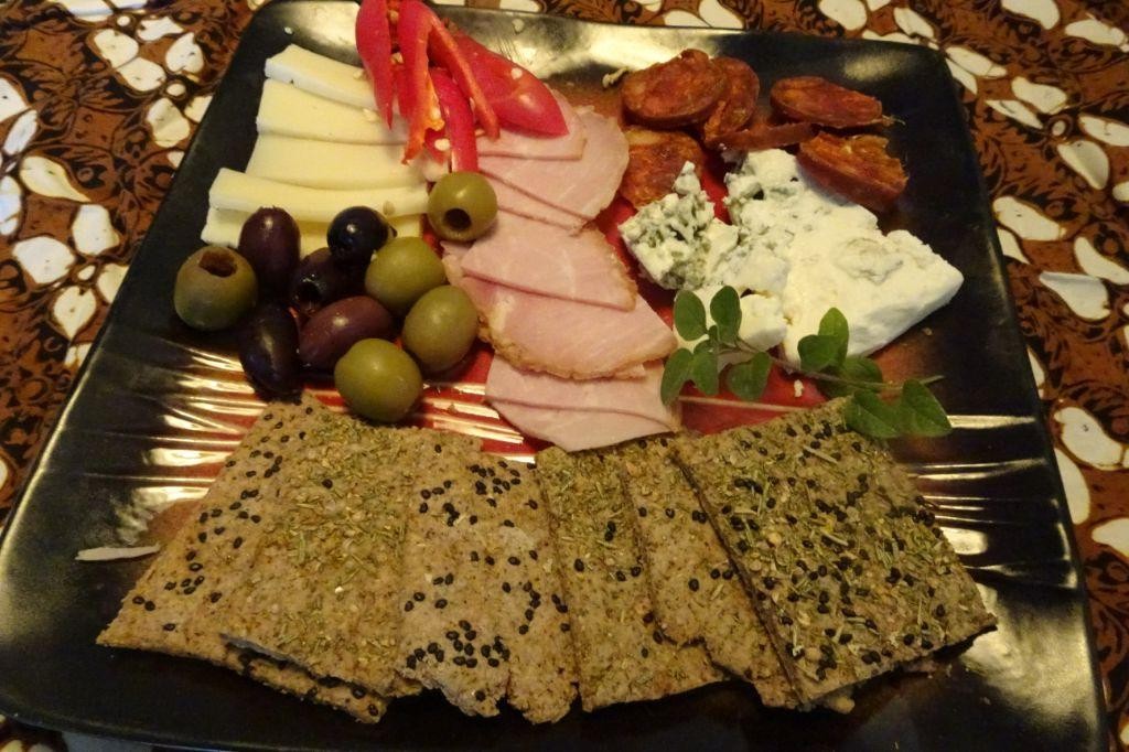 Blue Cornmeal Crackers with Herbs