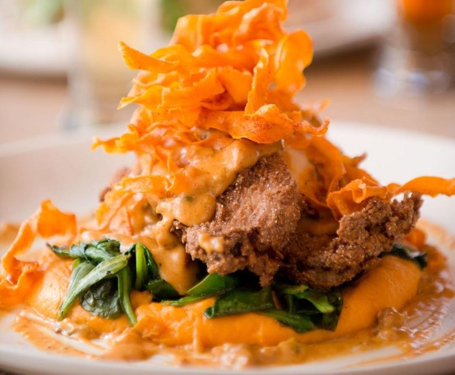 Blue Cornmeal Fried Chicken