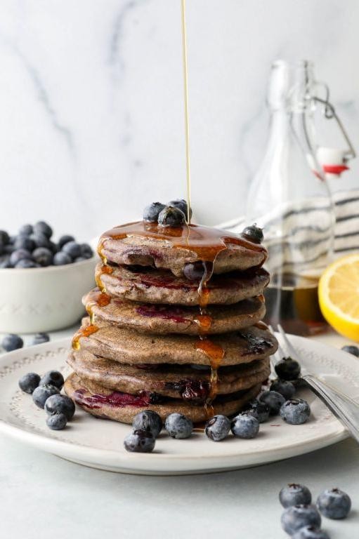 Blueberry Buckwheat Pancakes