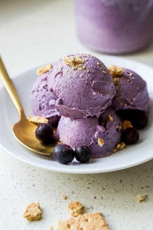 Blueberry Cheesecake Protein Ice Cream