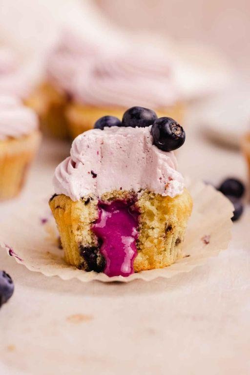 Blueberry Cream Cheese Cupcakes