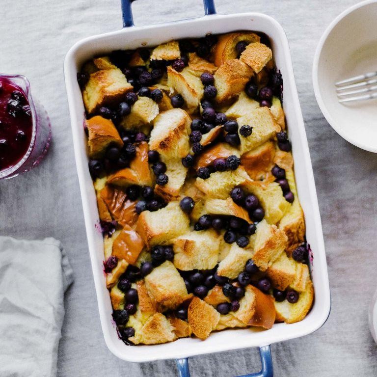 Blueberry Lemon French Toast Casserole