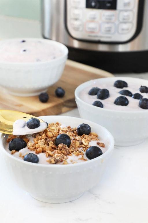 Blueberry Maple Instant Pot Yogurt