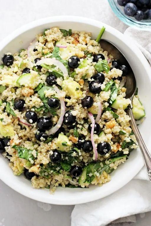 Blueberry Quinoa Salad with Lemon Dressing
