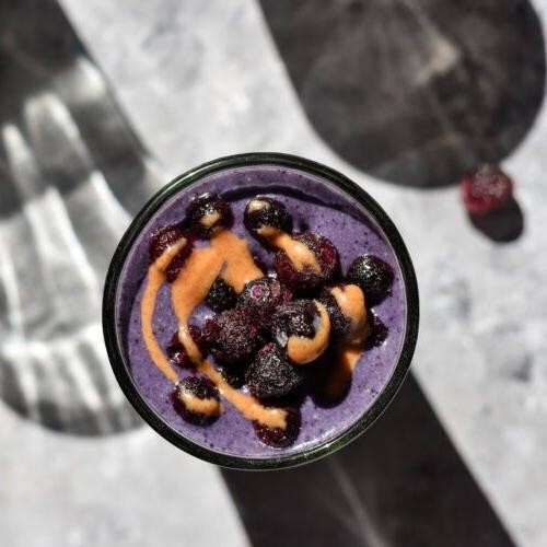 Blueberry and Almond Butter Smoothie