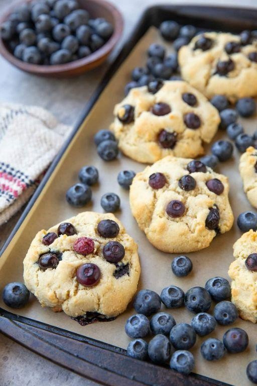 Blueberry and Almond Flour Cookies