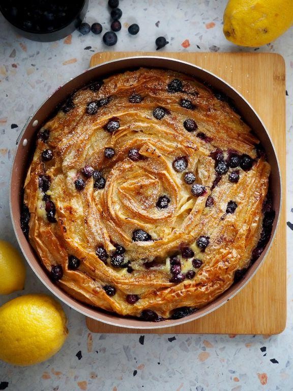 Blueberry and Lemon Filo Pasty