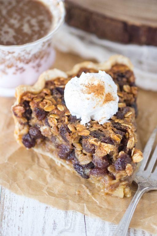 Boozy Christmas Rum and Raisin Pie