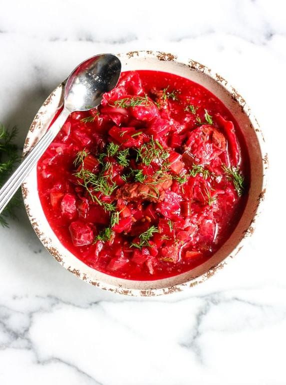 Borscht with Kale and Beef