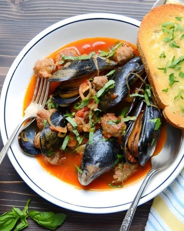 Bourbon Glazed Mussels