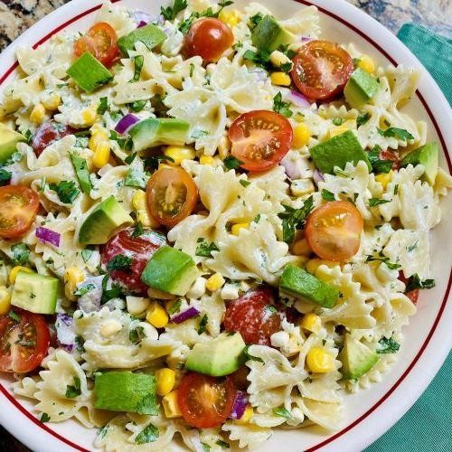 Bow Tie Pasta with Avocado and Lime Dressing