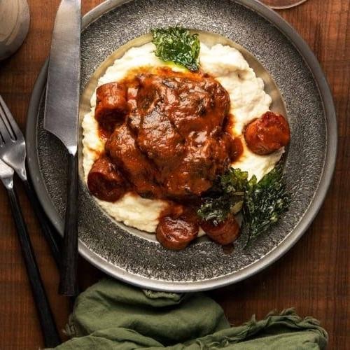 Braised Beef Cheeks in Tomato Sauce