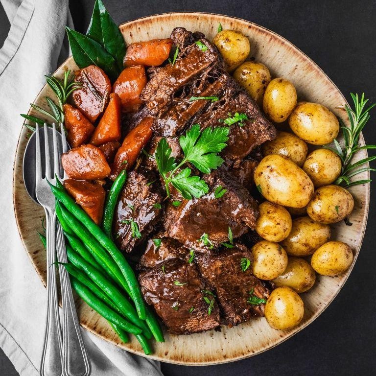 Braised Chuck Roast with Carrots and Potatoes