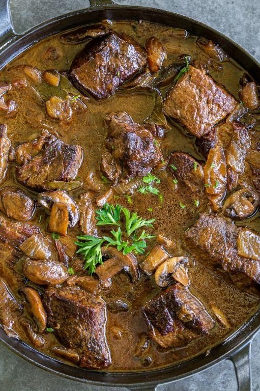 Braised Chuck Roast with Mushrooms and Onions