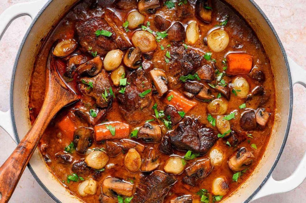Braised Chuck Roast with Pearl Onions and Bacon