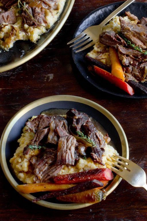 Braised Chuck Roast with a Maple Syrup Glaze