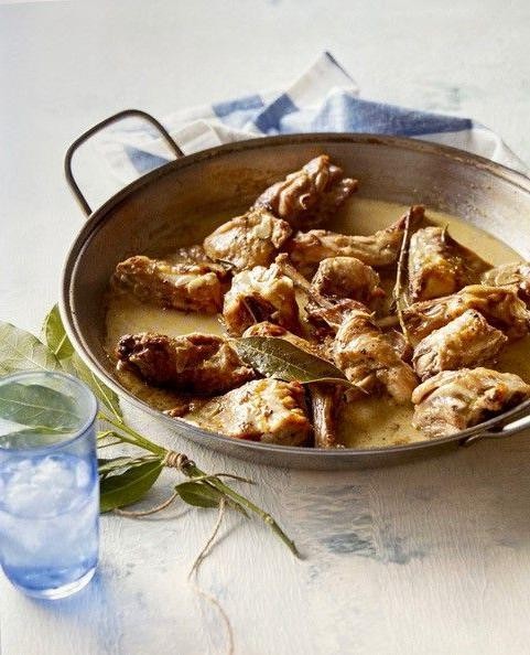 Braised Rabbit with Rosemary and Garlic