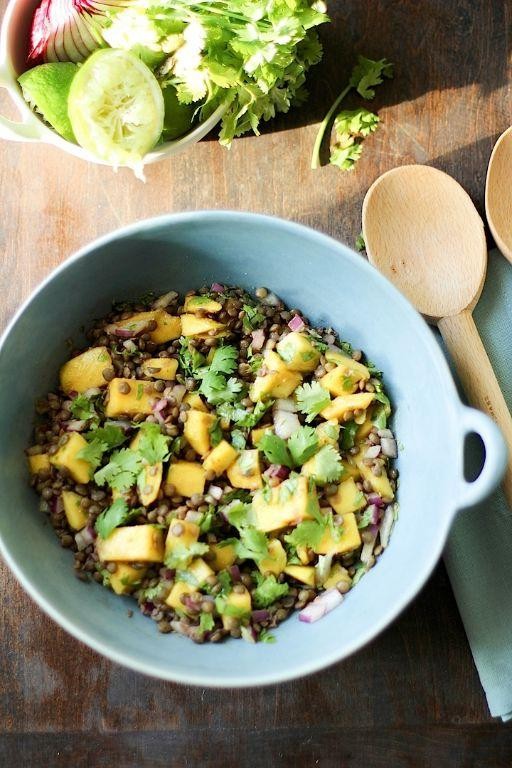 Brazilian Lentil Salad with Mango and Cilantro