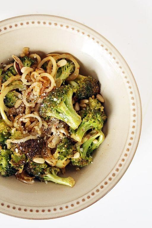 Broccoli Stem Noodles with Garlic Oil