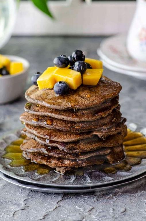 Buckwheat Pancakes with Coconut and Mango