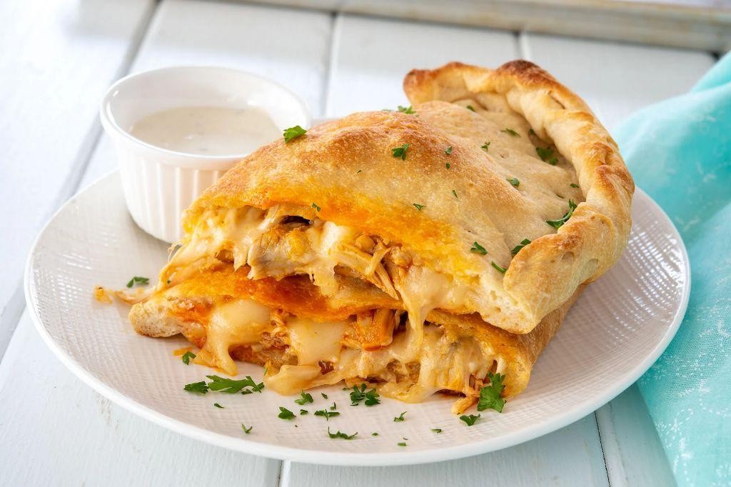 Buffalo Chicken Cheese Steak Calzone
