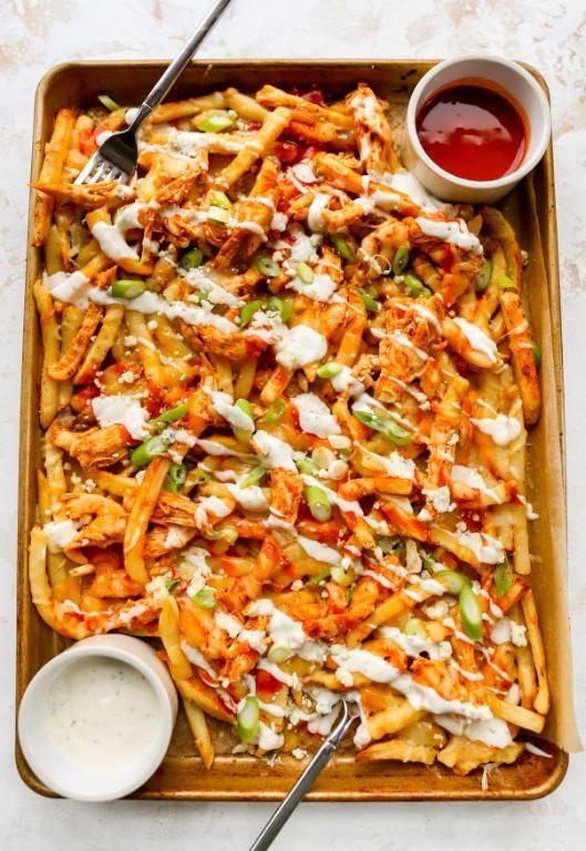Buffalo Chicken Cheese Steak Loaded Fries