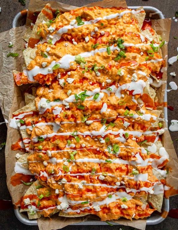 Buffalo Chicken Cheese Steak Nachos