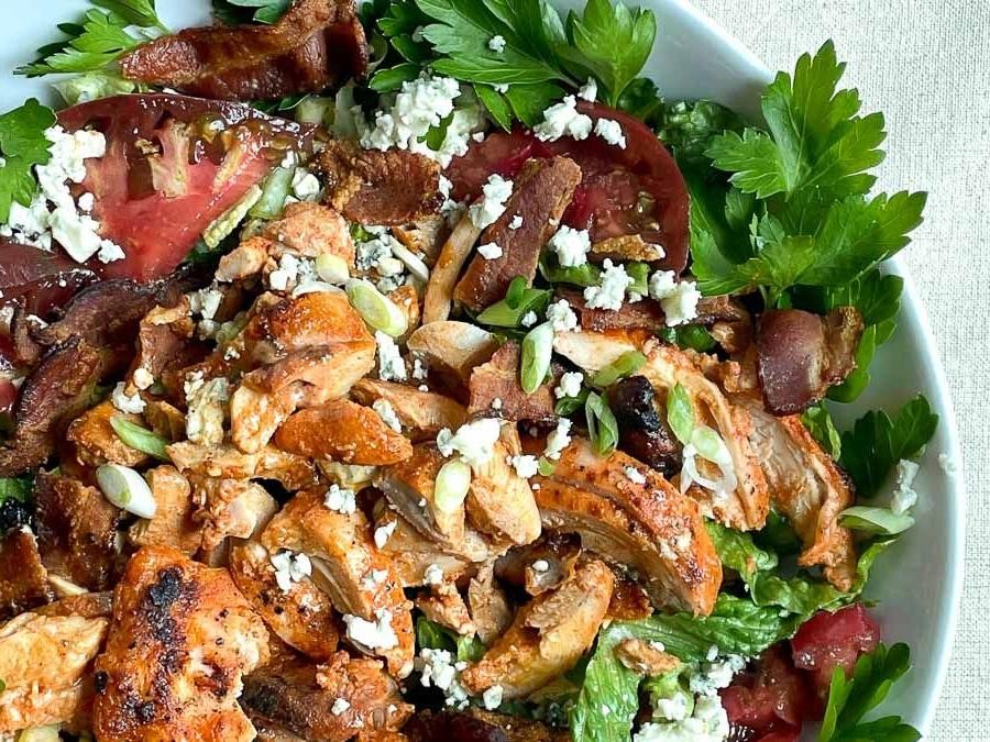 Buffalo Chicken Cheese Steak Salad