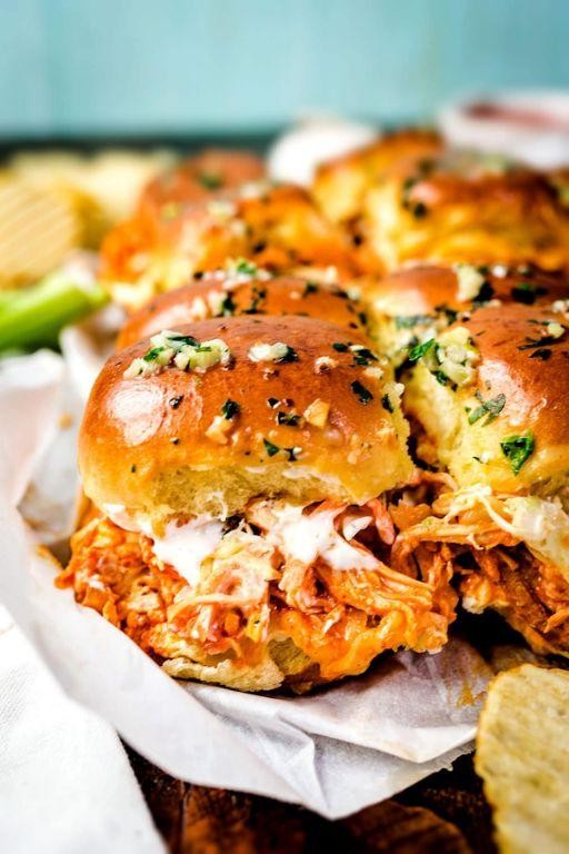 Buffalo Chicken Cheese Steak Sliders