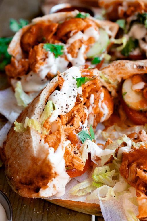 Buffalo Chicken Pita Sandwich