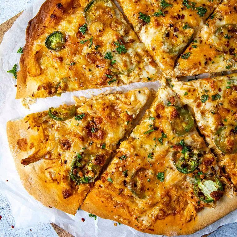 Buffalo Chicken and Jalapeno Pizza