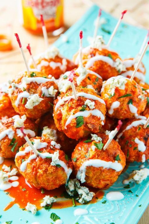 Buffalo Frozen Meatball Poppers