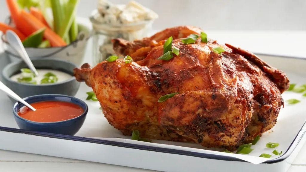 Buffalo Style Beer Can Chicken
