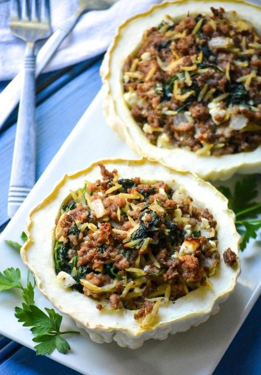 Bulgur and Mint Stuffed Patty Pan Squash