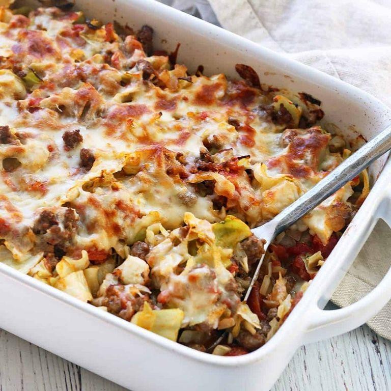 Cabbage Casserole with Ground Turkey