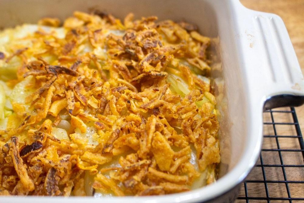 Cabbage Casserole with a Crunchy Topping