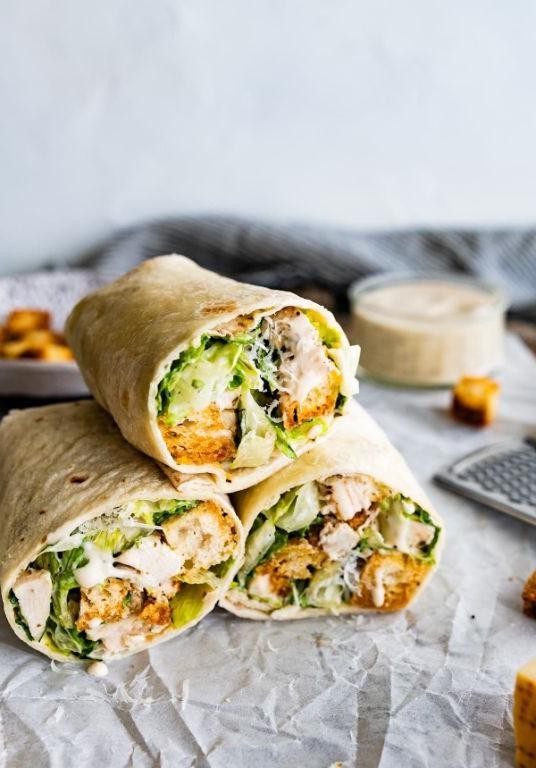 Caesar Salad Chicken Wrap