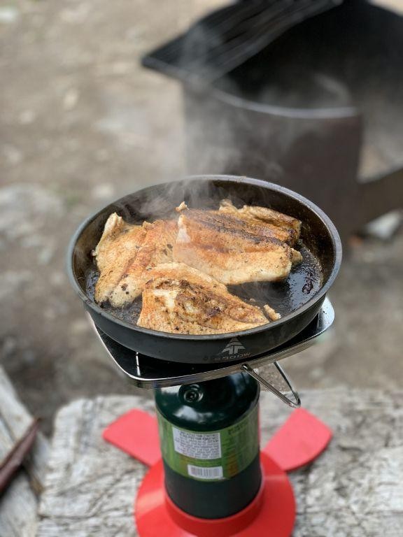 Camp Stove Grilled Fish