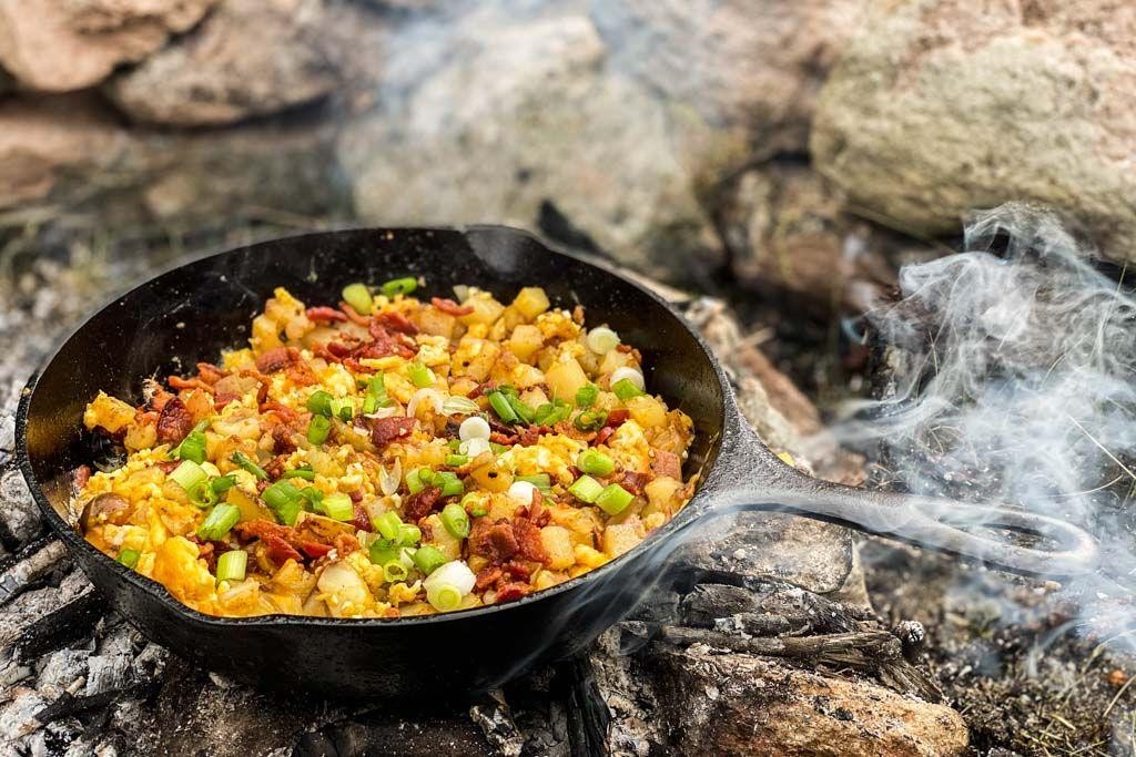 Camp Stove Scrambled Eggs