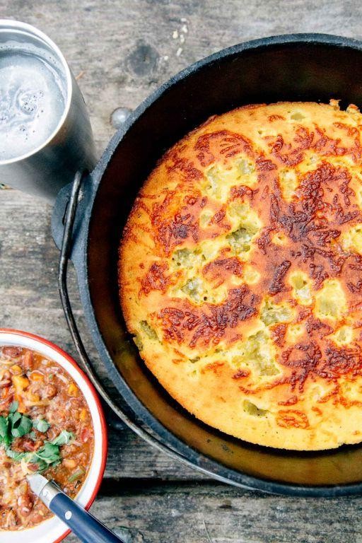 Camping Dutch Oven Cornbread