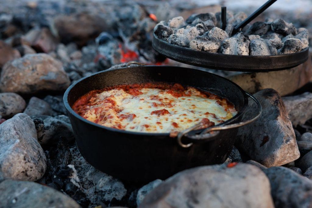 Camping Dutch Oven Lasagna