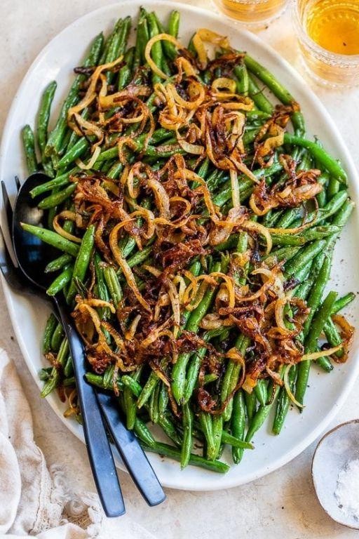 Canned Green Beans with Caramelized Onions