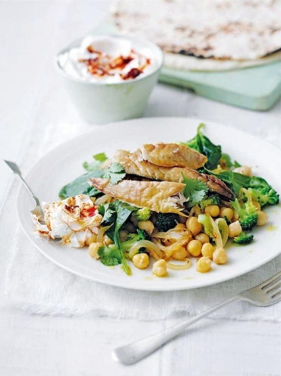 Canned Mackerel and Chickpea Salad