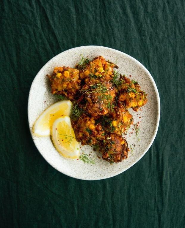 Canned Mackerel and Corn Fritters