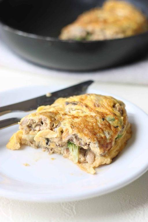 Canned Mackerel and Spinach Omelette